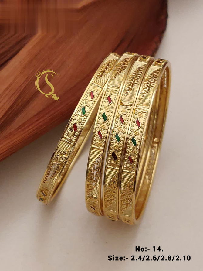 Designer Micro Gold Plating 4 Pice Bangles Suppliers in Mumbai
